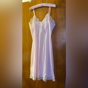 Vintage Lace-Trim Sheer Slip
